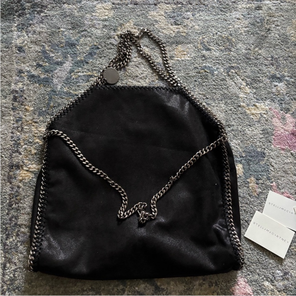 Stella McCartney The Falabella medium faux brushed-leather shoulder bag
